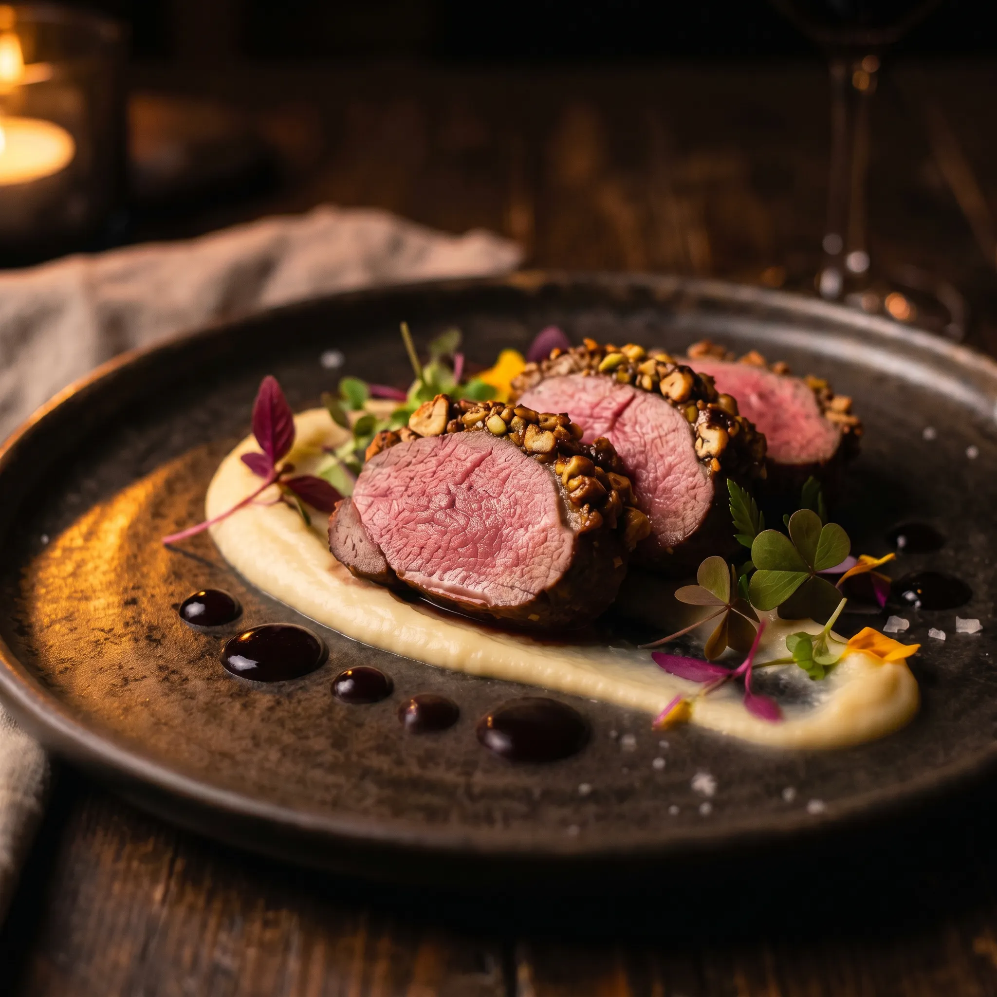 Rehrücken im Nussmantel