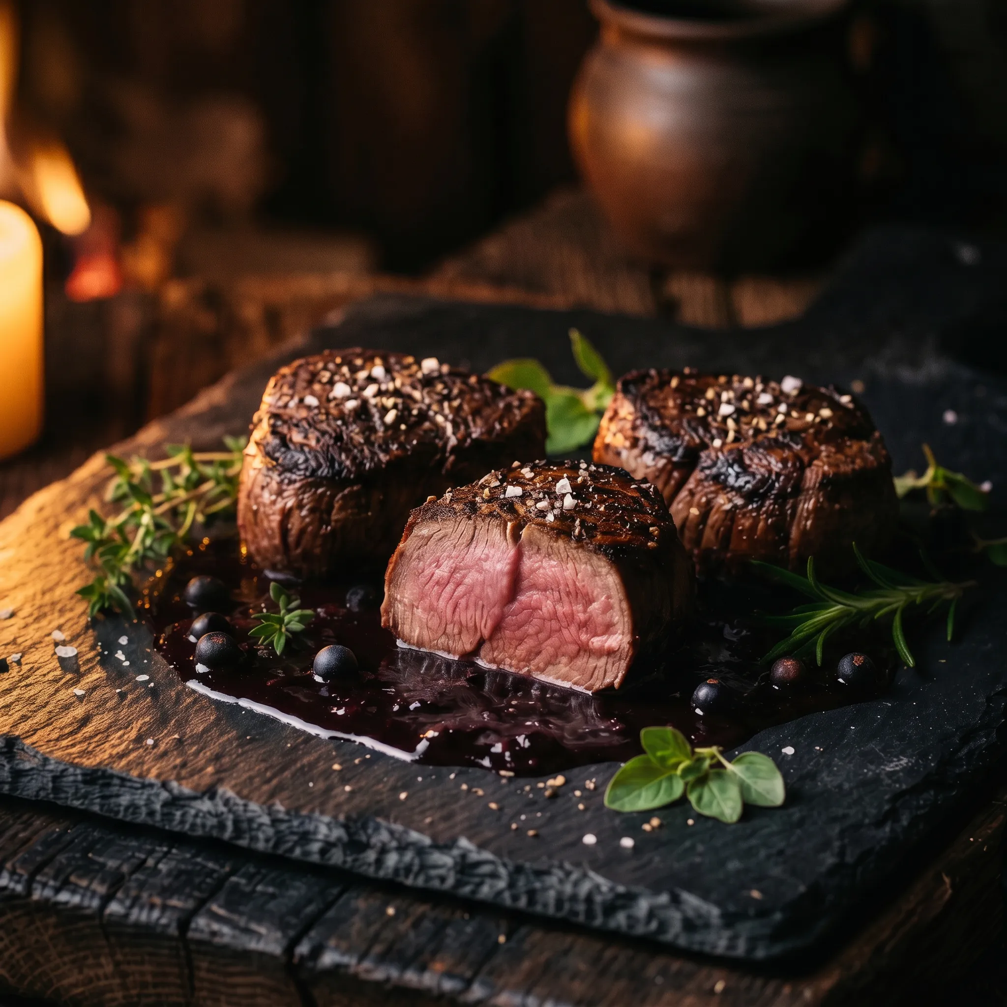 Wildschwein-Medaillons