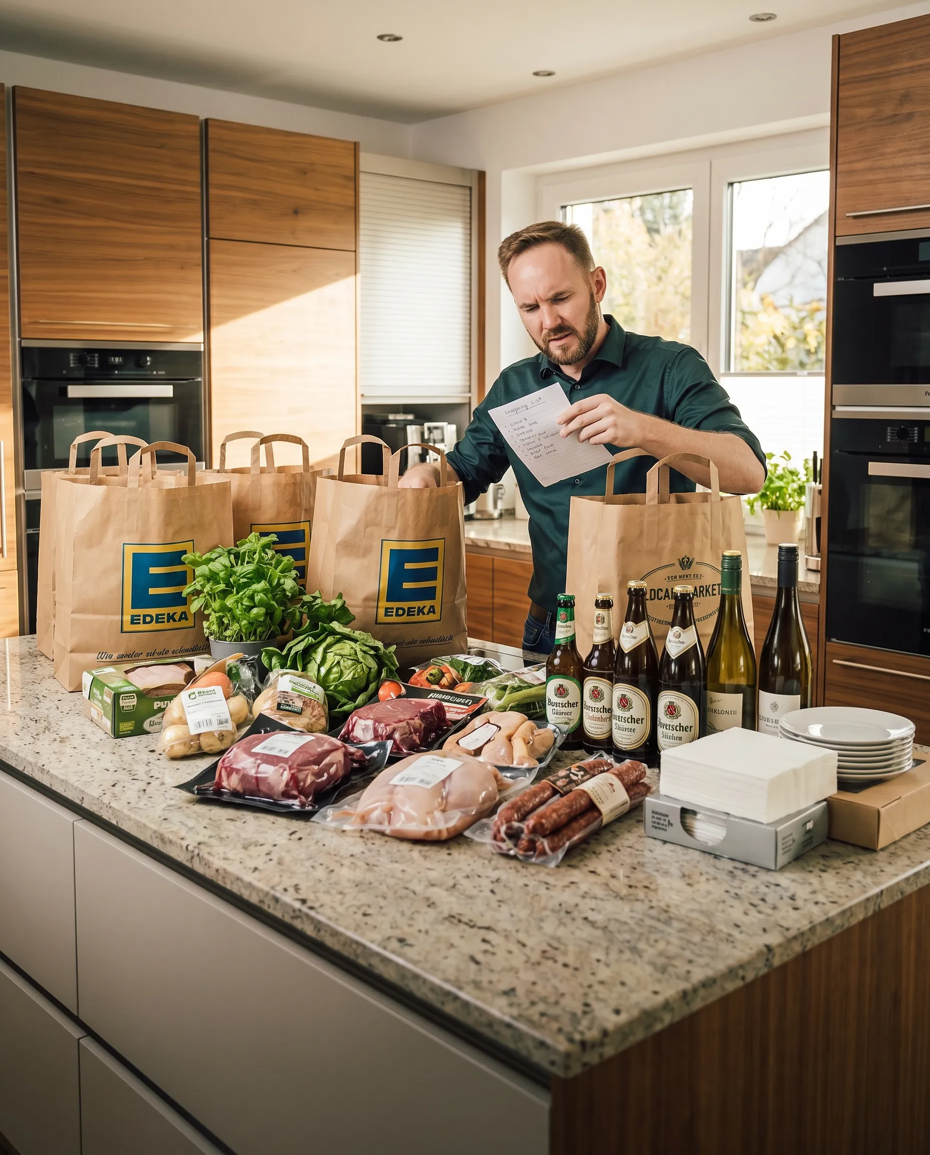 Stressiger Einkauf für die Feier